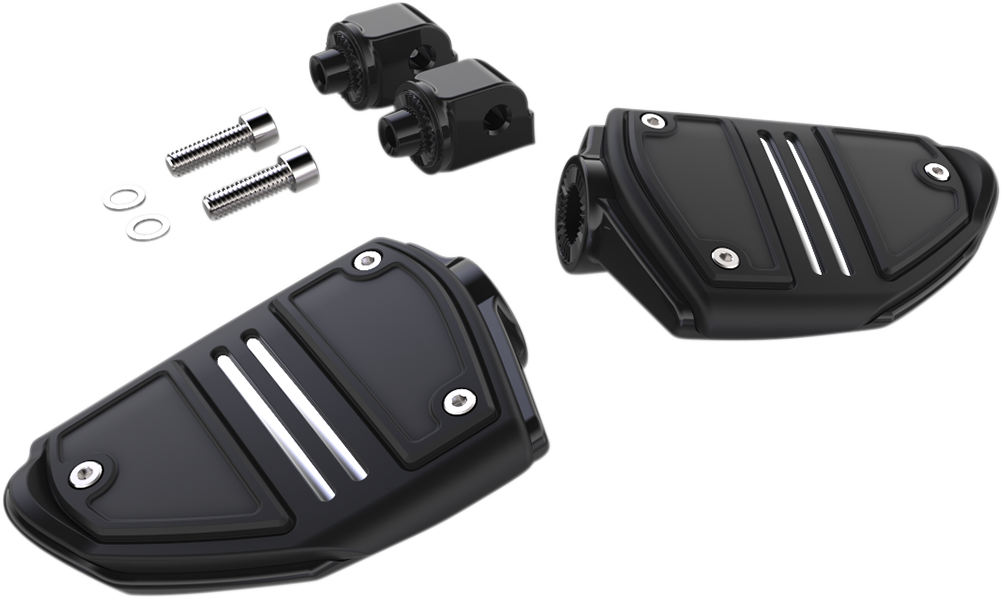 CIRO Twin Rail Foot Pegs - With Mount - Black 61426