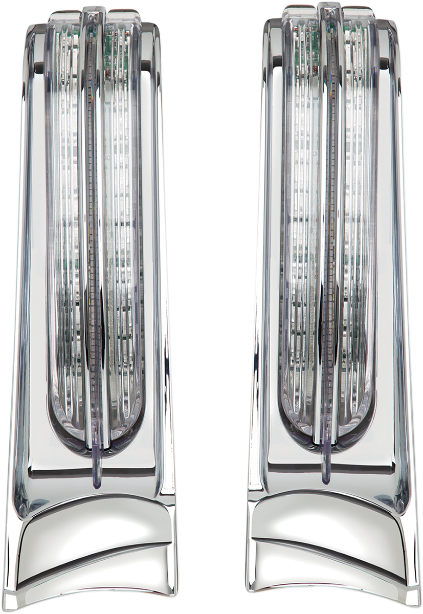 CIRO Filler Panel Light - Clear Lens - Red/Amber LEDs - Chrome 40002