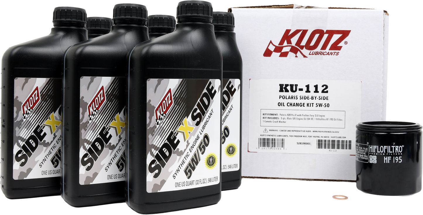 Polaris Sxs 6qt Synthetic Oil Change Kit