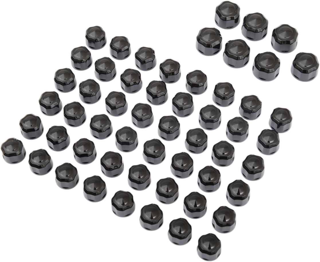 CIRO Caps - Engine/Bolt/Cover - Crown/Diamond-Cut - Black - Twin Cam 70025