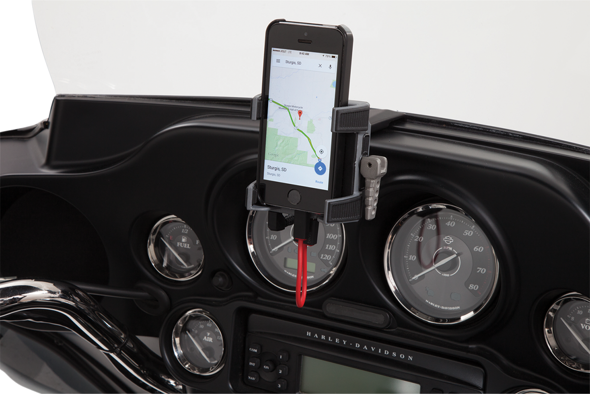 CIRO Phone Holder w/Charger - Fairing Mount - FLH 50217