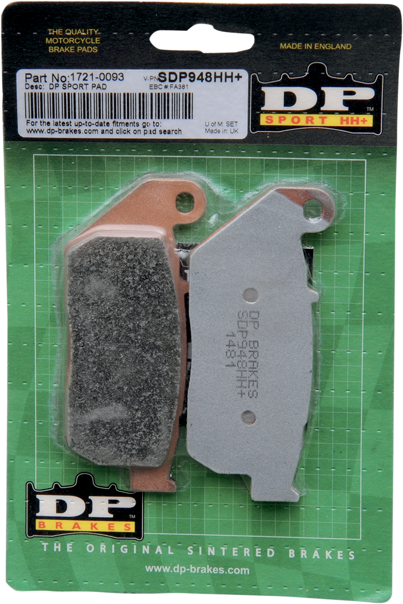 DP BRAKES Sintered Metal Brake Pads - Sportster SDP948HH