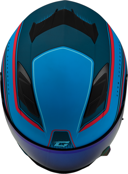 Ff 98 Aftershock Helmet Matte Blue/Red Sm
