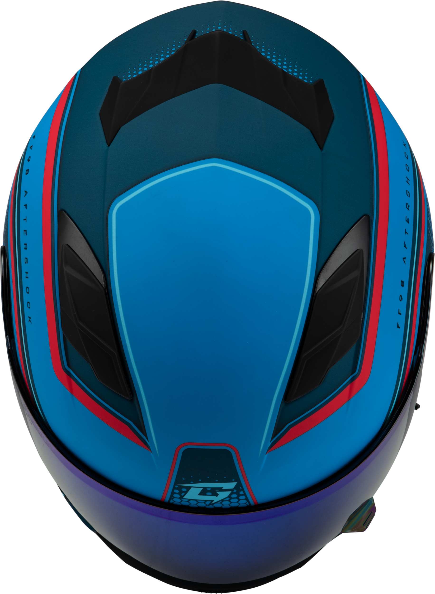 Ff 98 Aftershock Helmet Matte Blue/Red 3x