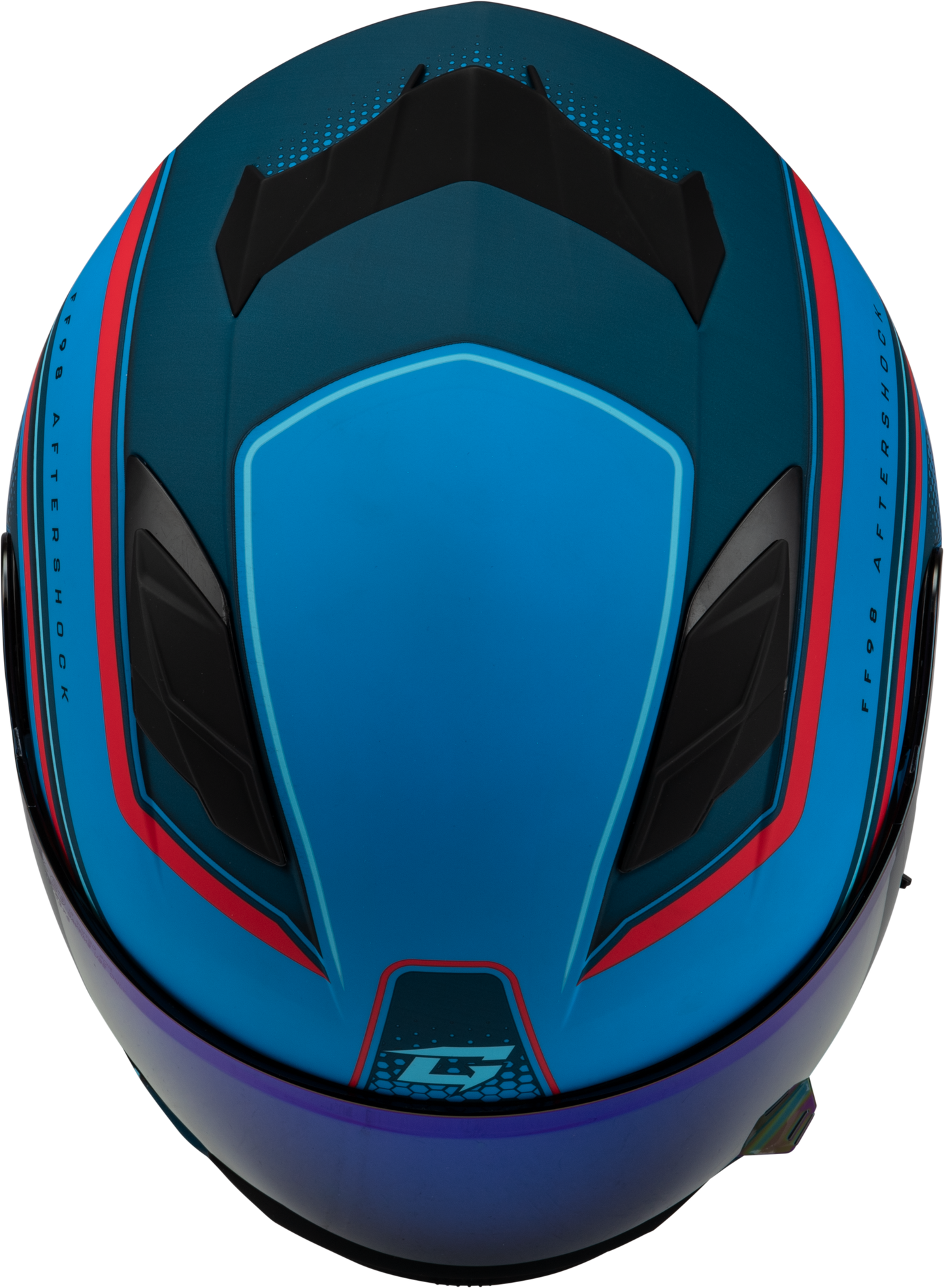 Ff 98 Aftershock Helmet Matte Blue/Red Md