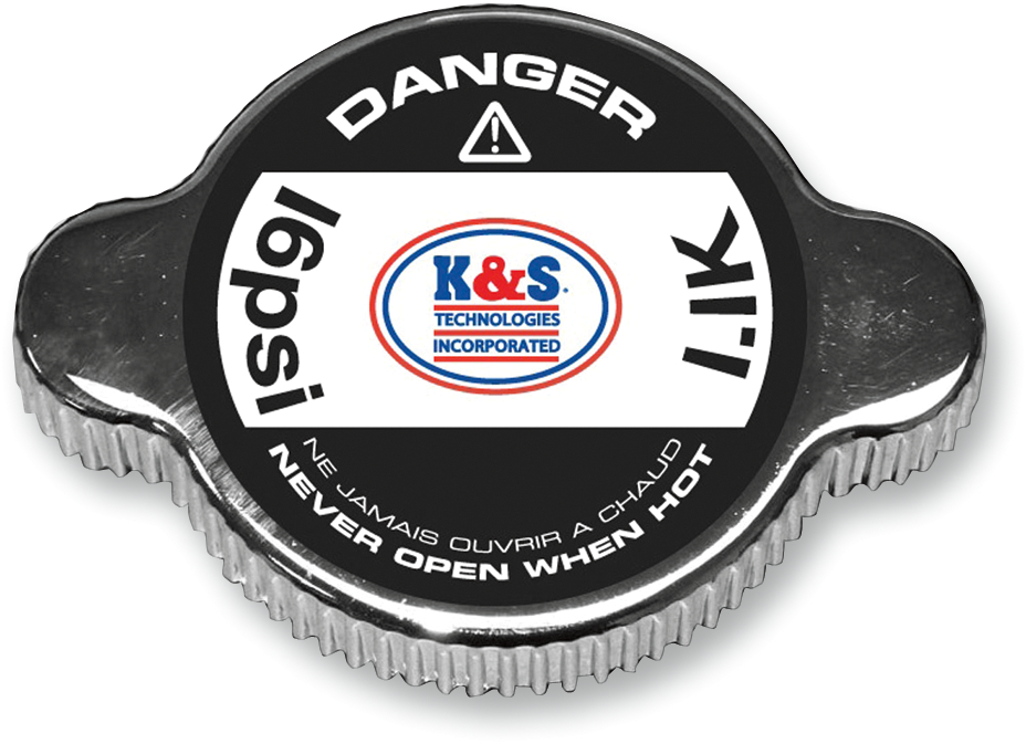 K&S TECHNOLOGIES Grip-Style Radiator Cap - Chrome - 16 PSI 58-1011