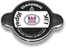 K&S TECHNOLOGIES Grip-Style Radiator Cap - Chrome - 16 PSI 58-1011