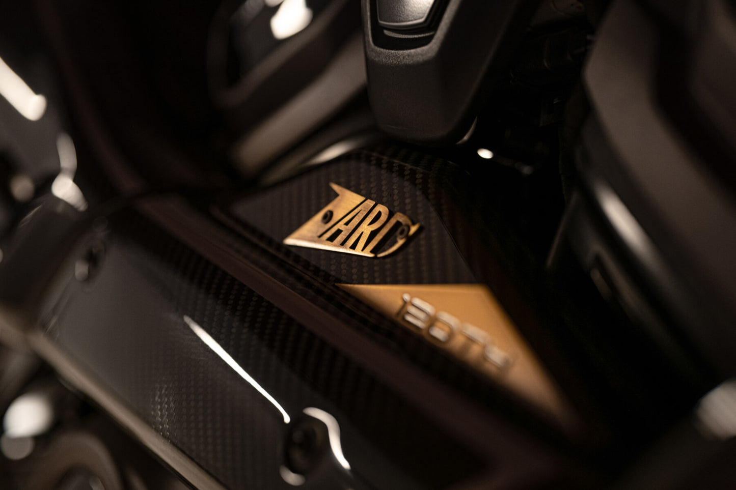 Zard 120th ANNIVERSARY LIMITED EDITION Carbon Fiber Radiator Covers, Front Fender, Side Panel, Billet Radiator Cap and Rear Suspension Knob Kit for Harley Davidson Sportster S 1250