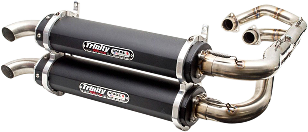 TRINITY RACING Dual Exhaust - Black TR-4162D-BK