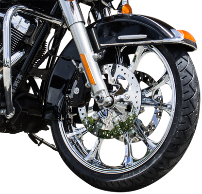 COASTAL MOTO Wheel - Largo 3D - Front - Dual Disc/without ABS - Chrome - 21x3.5 - '08+ FL 3D-LGO213CH
