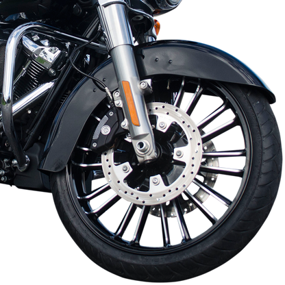 COASTAL MOTO Wheel - Atlantic - Front - Dual Disc/without ABS - Black Cut - 21x3.5 - '00-'07 FL 3D-ATL213BC07