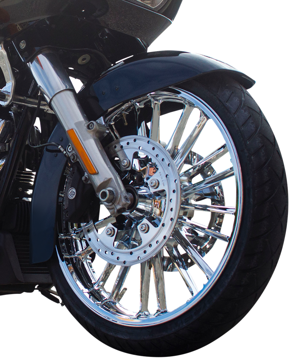 COASTAL MOTO Wheel - Atlantic 3D - Front - Dual Disc/without ABS - Chrome - 21x3.5 - '08+ FL 3D-ATL213CH