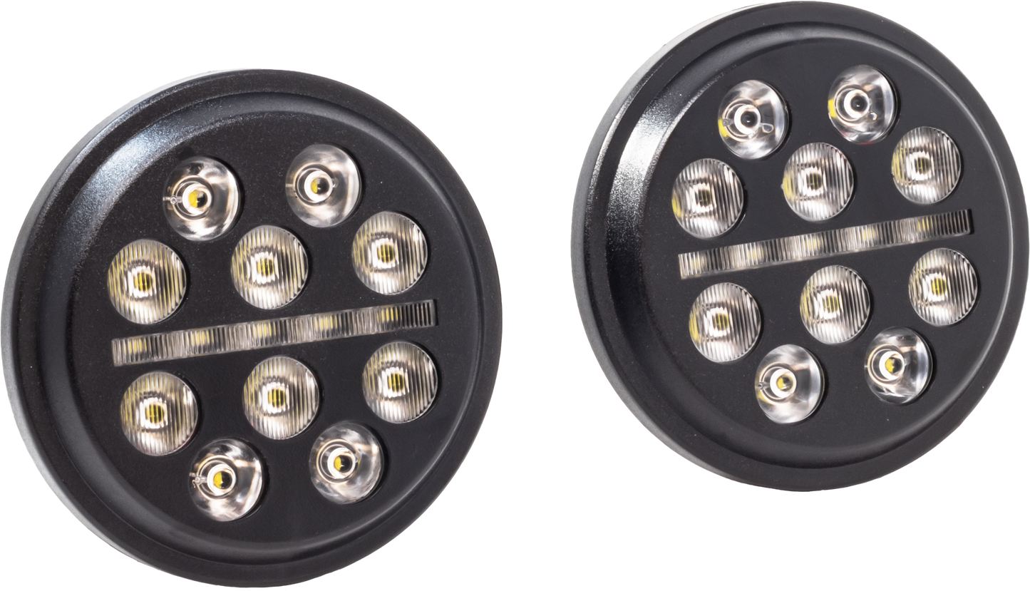 4.5" Led Passing Lgts Buckshot Black