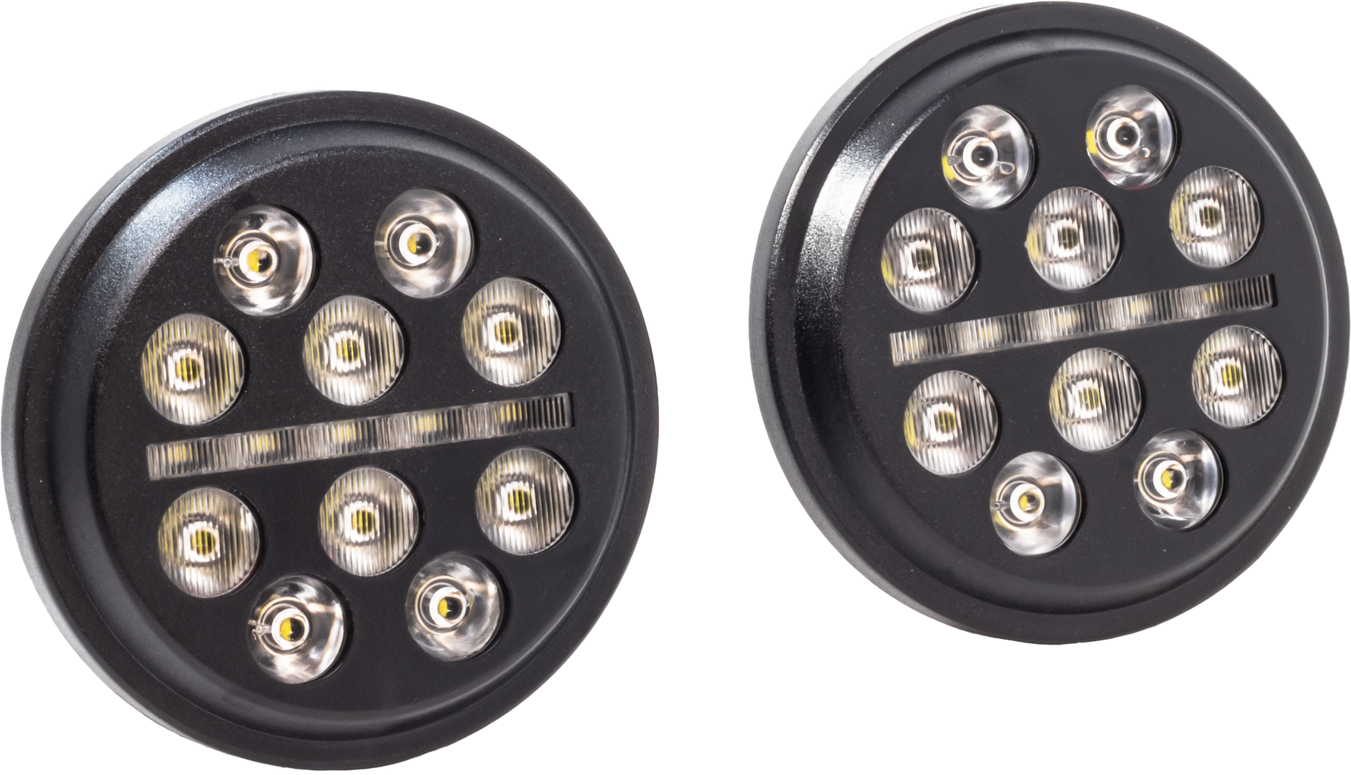 4.5" Led Passing Lgts Buckshot Black