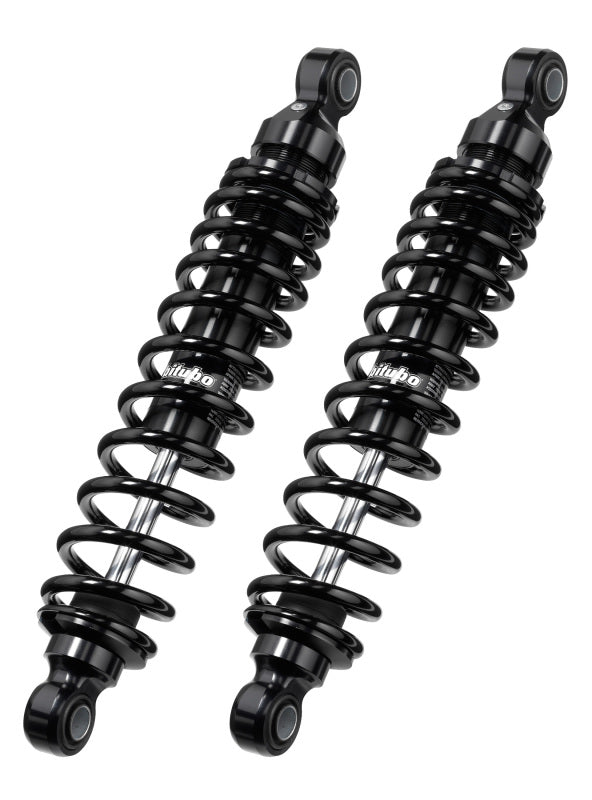 Bitubo WMB4 Twinshocks Adjustable: Spring Preload, Length 300mm (Std -45mm), Dark Edition
