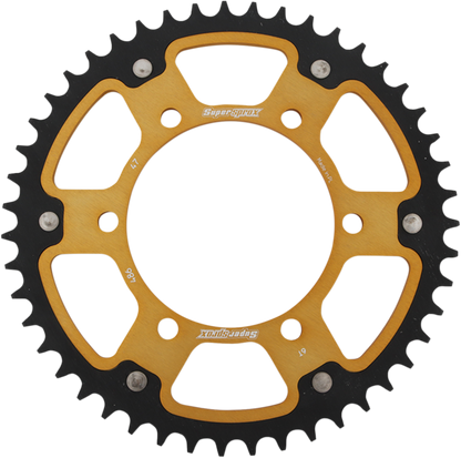 SUPERSPROX Stealth Rear Sprocket - 47 Tooth - Gold - Kawasaki/Yamaha/Suzuki RST-486-47-GLD