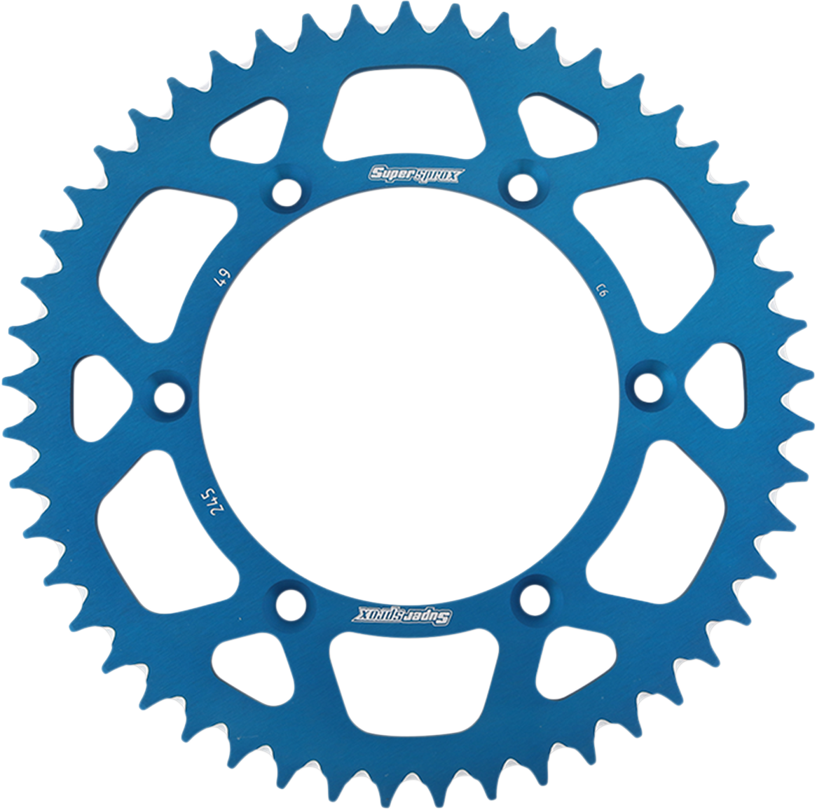 SUPERSPROX Rear Sprocket - Blue - Yamaha - 49 Tooth RAL-245-49-BLU