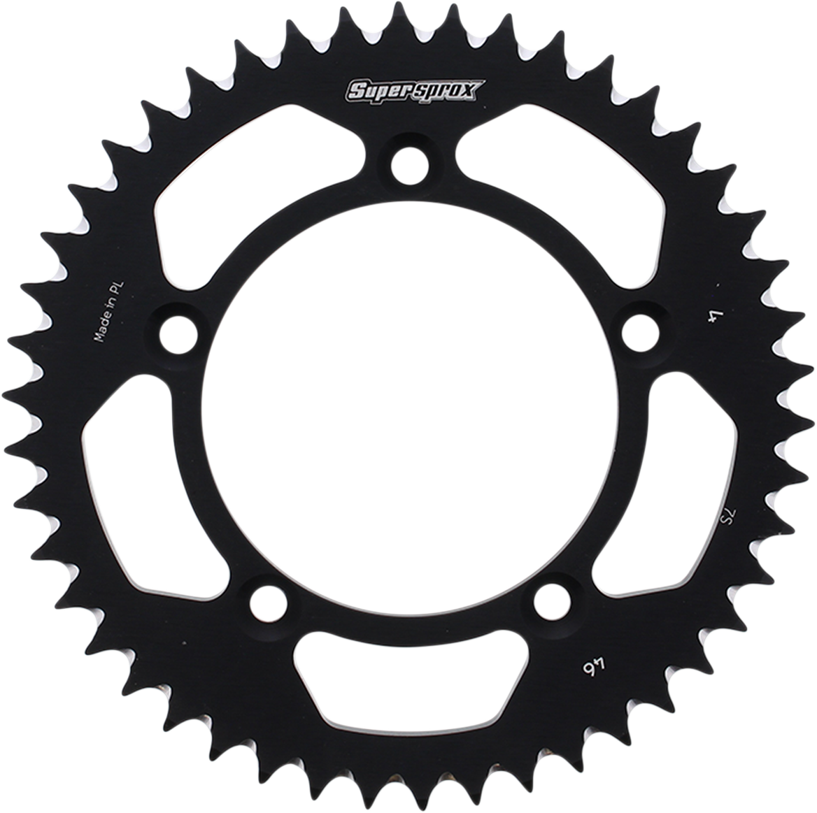 SUPERSPROX Rear Sprocket - Black - Husqvarna/KTM - 46 Tooth RAL-4-46-BLK