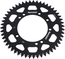 SUPERSPROX Rear Sprocket - Black - Kawasaki/Suzuki - 51 Tooth RAL-457-51-BLK