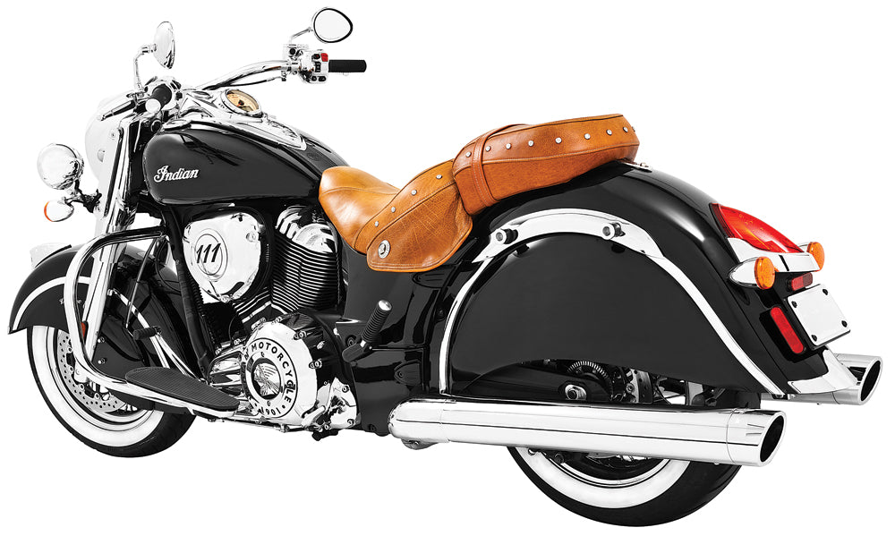 Liberty Slip Ons 4" Chrome W/Chrome Tip `14 20 Indian