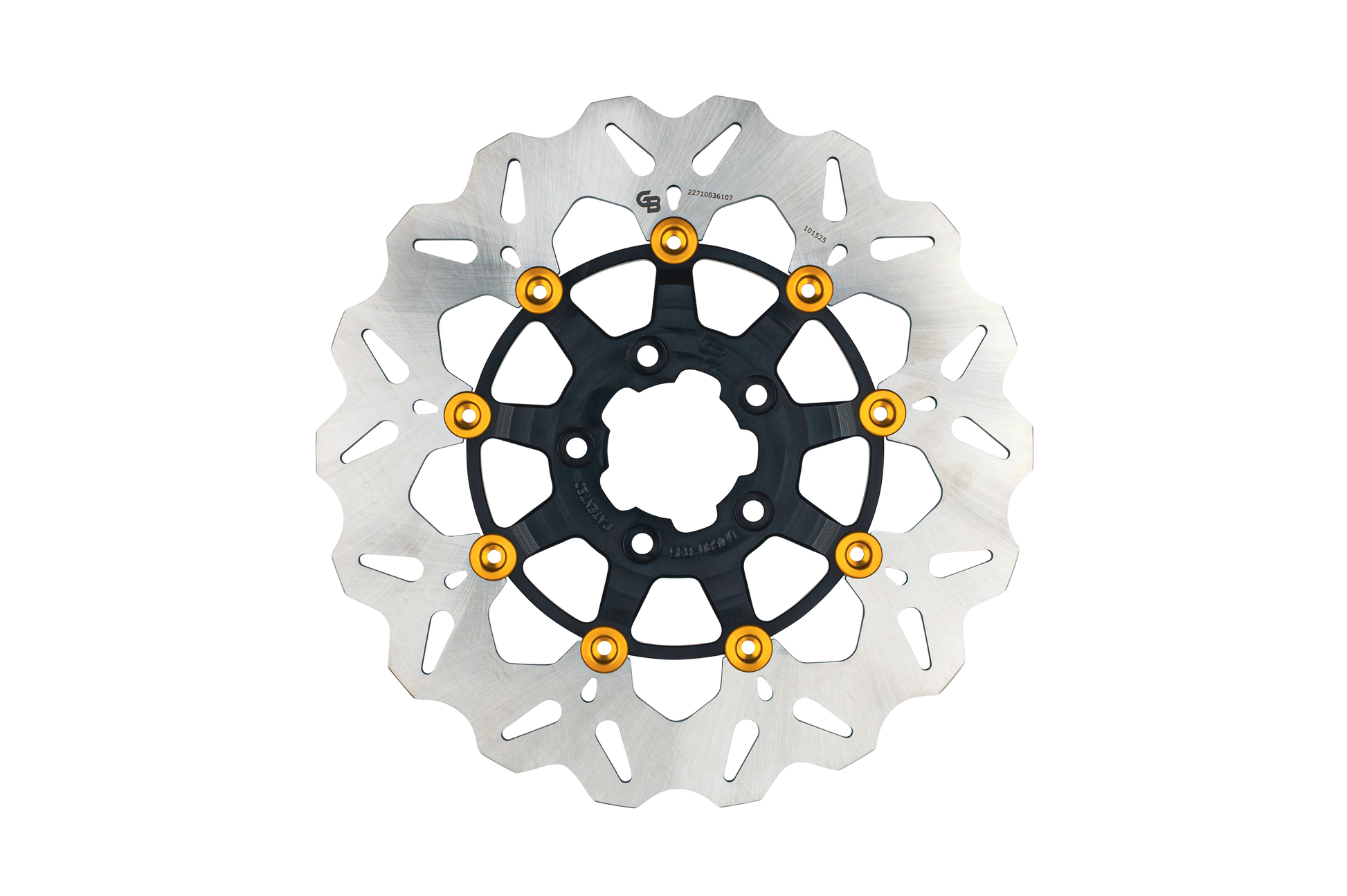 Rotor 11.8" Floating Wave Fr Black/Gold Buttons