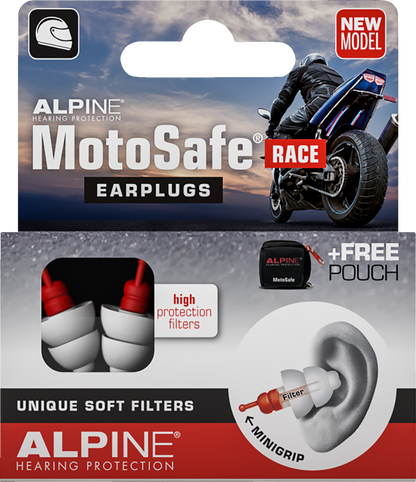 ALPINE HEARING PROTECTION MotoSafe Earplugs - Race 111.23.111