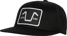 AMERICAN BIKER Handlebar Society Flexfit® Flatbrim Hat - Black - Large/XL ABBHANDLEBAR05H12BKL