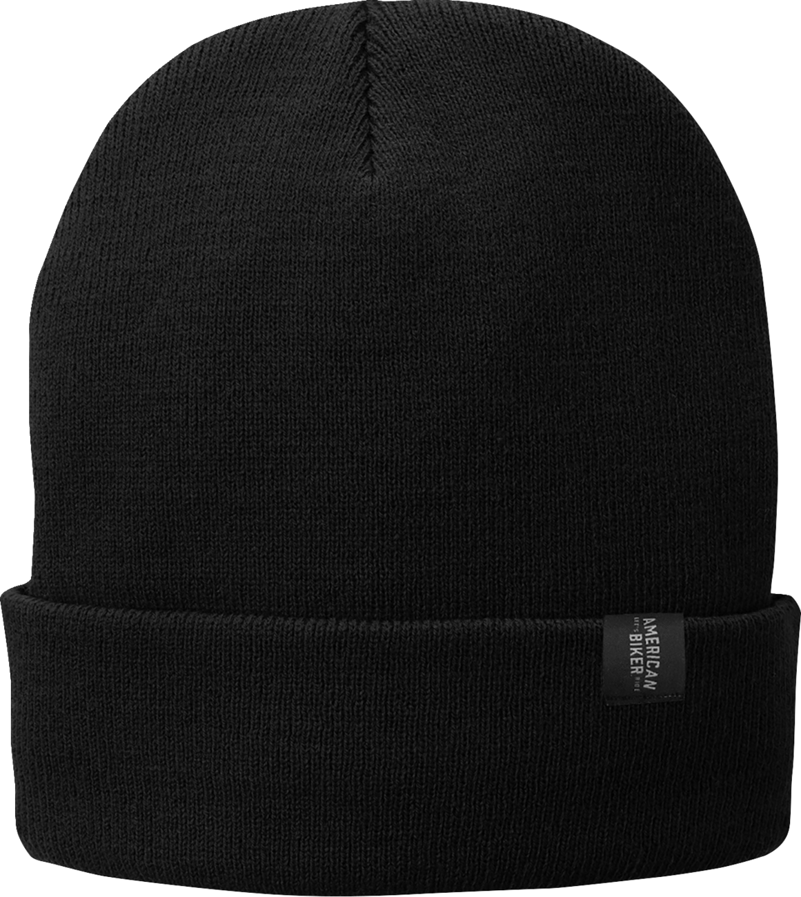 AMERICAN BIKER Mr Piston Flag Fleece-Lined Knit Beanie - Black ABBPISTON18H90BKOR