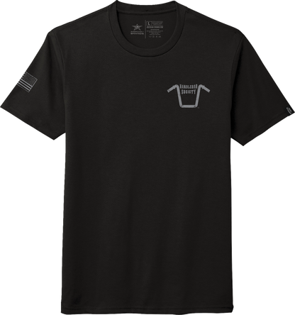 AMERICAN BIKER Handlebar Society Perfect Weight T-Shirt - Black/Gray - Medium ABBHANDLEBAR08T104BM