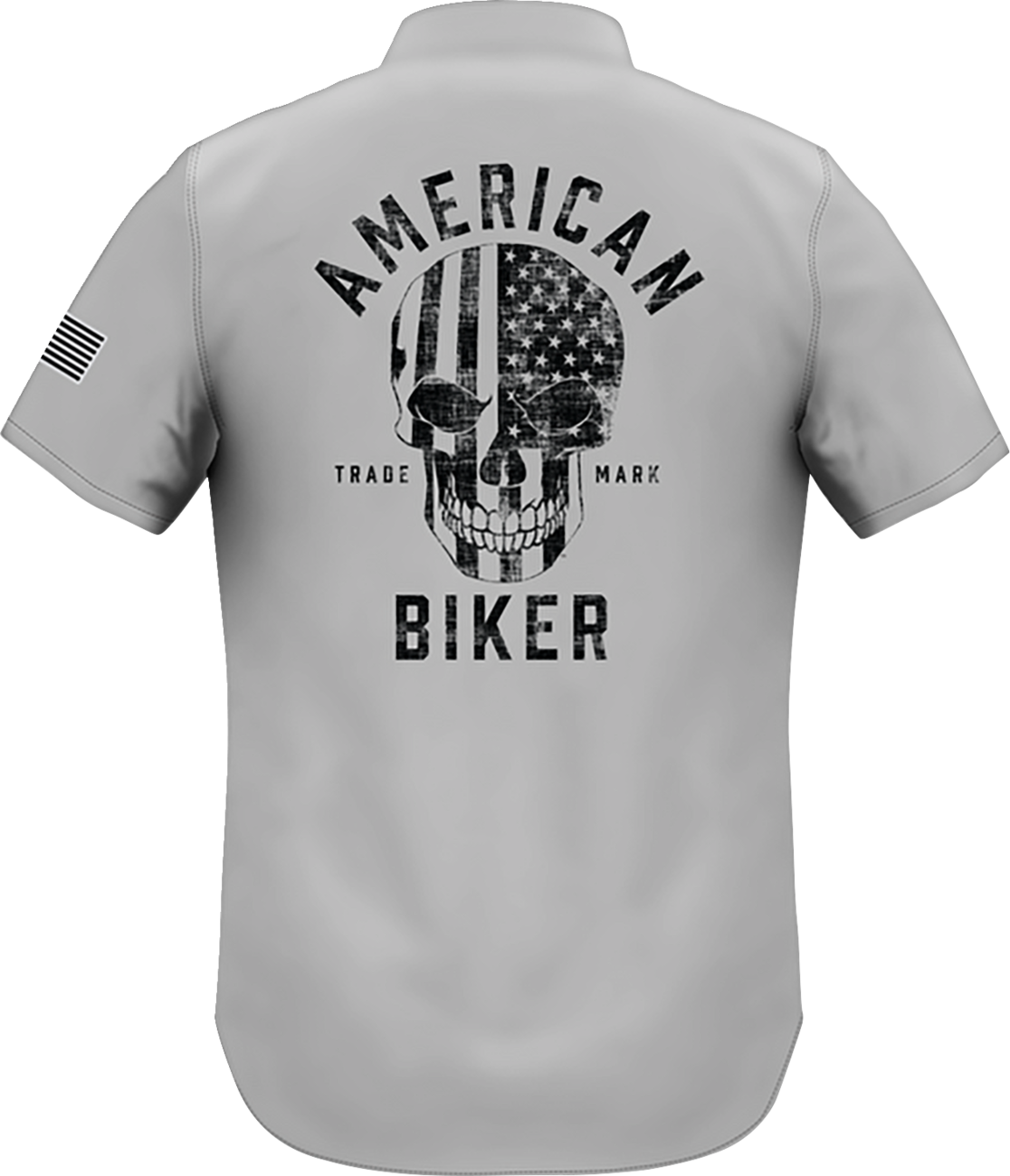 AMERICAN BIKER Biker Sam Lightweight Shirt - Gray/Black - 4XL ABBSAM11ST74GY4R