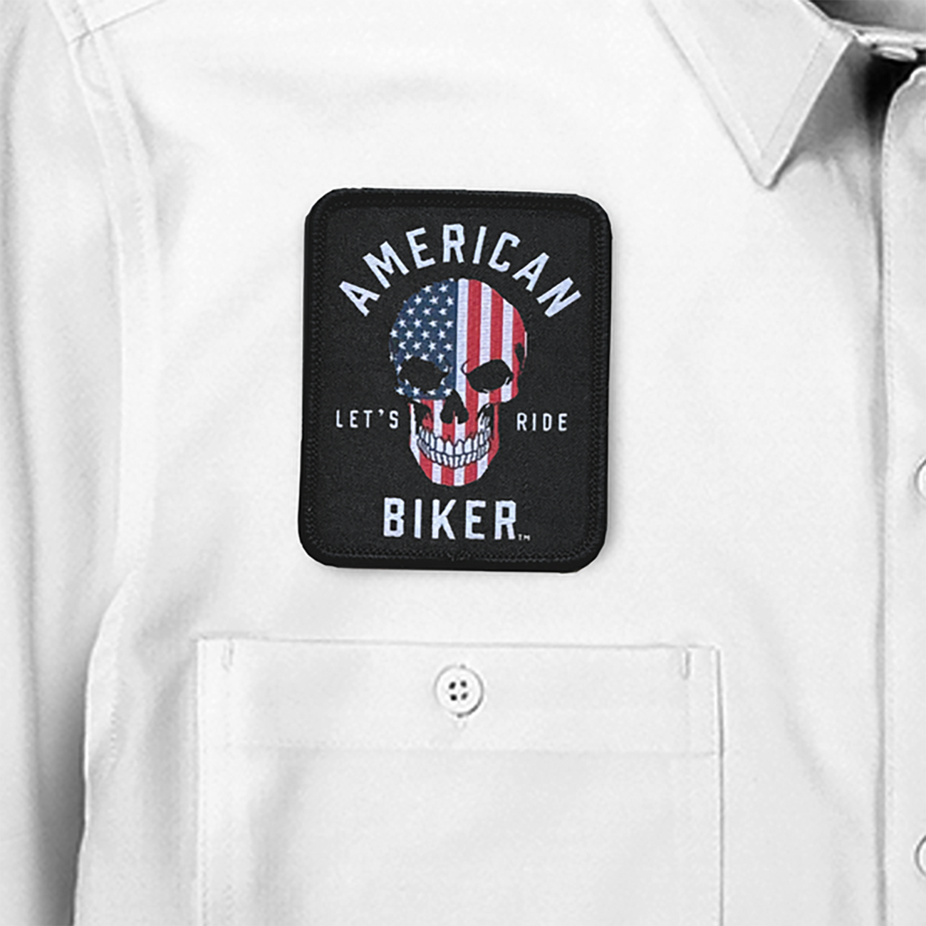AMERICAN BIKER Biker Sam Lightweight Shirt - Red/White/Blue - 4XL ABBRWBSAM13ST74WH4R