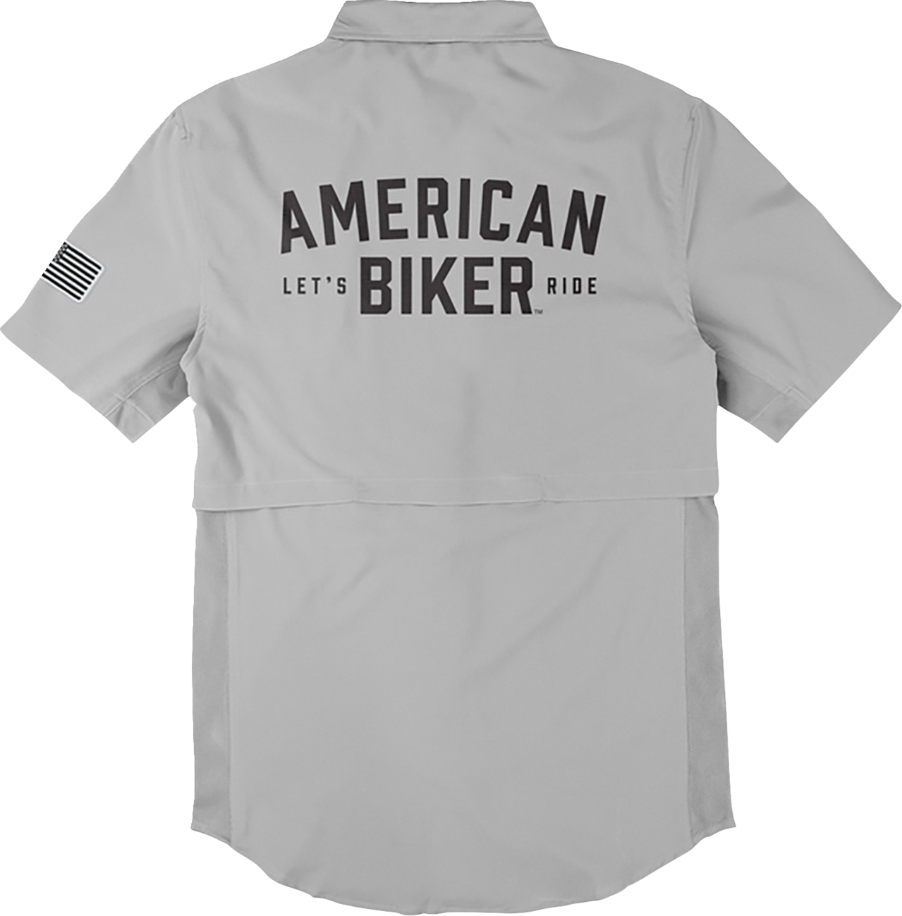 AMERICAN BIKER Let's Ride Vented Shirt - Gray/Black - 2XL ABBLETSRIDE16ST26GY2