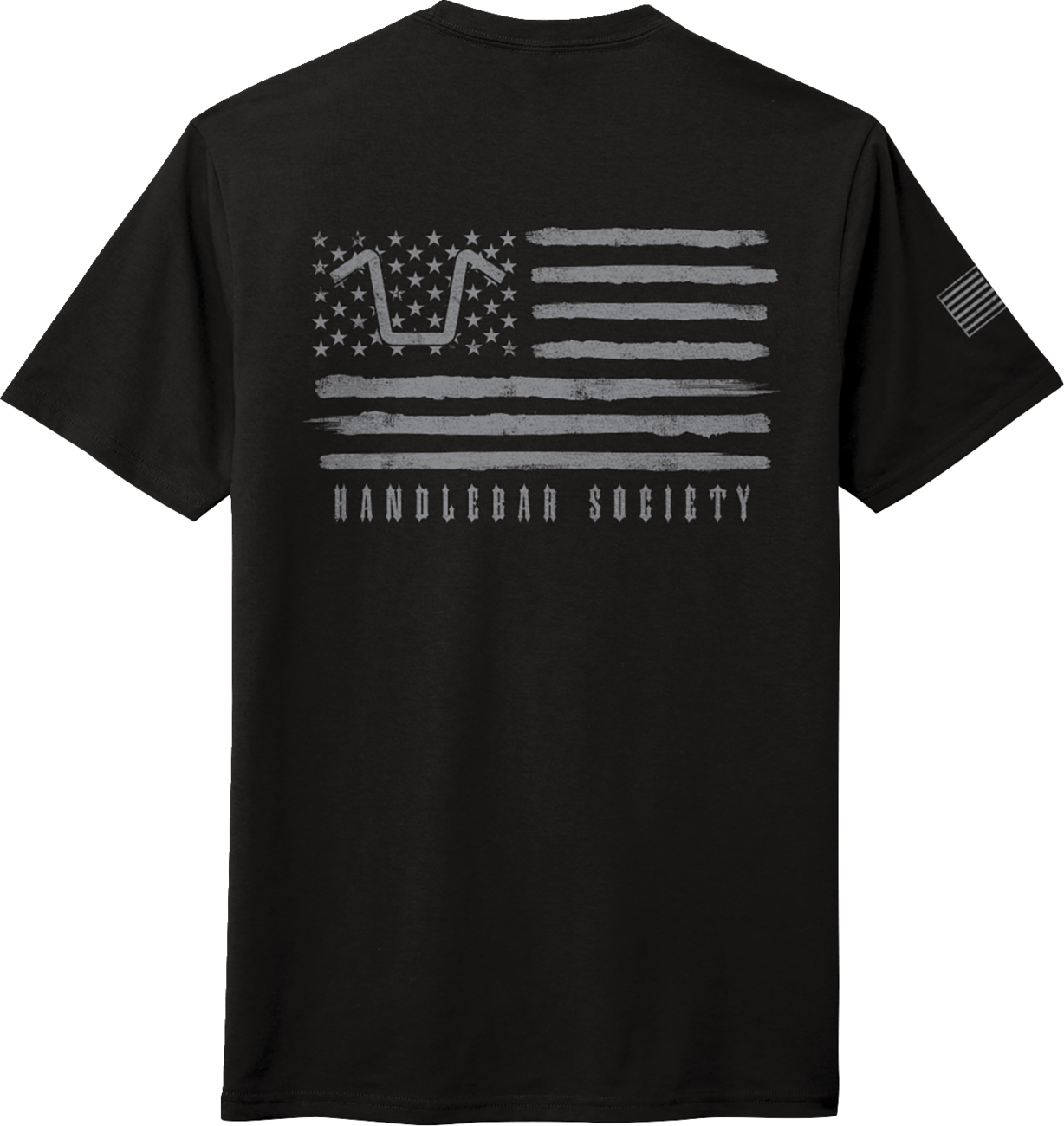 AMERICAN BIKER Handlebar Society Perfect Weight T-Shirt - Black/Gray - XL ABBHANDLEBAR08T104BX