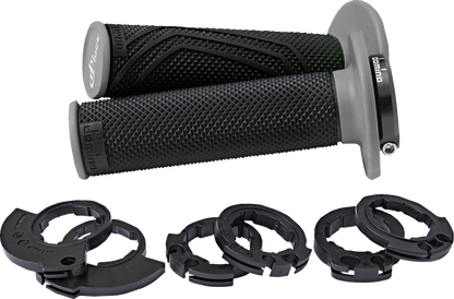DOMINO D200 Lock-On Grips - Black/Gray D20046C4052H8-0