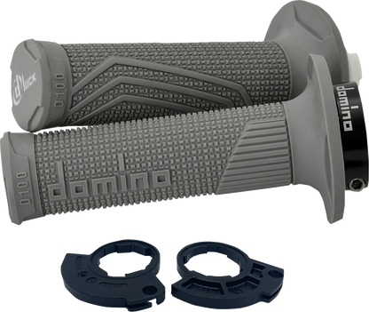 DOMINO D100 D-Lock Grips - Single Cable - Gray D10046C5200H7-0