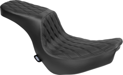 DRAG SPECIALTIES SEATS Predator 2-Up Seat - Vinyl - Double Diamond - Black Stitching - FLSB/FXLRS '18-'24 4688B