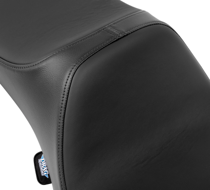 DRAG SPECIALTIES SEATS Predator III Seat - Extended Reach - Smooth - Black Solar Leather - FLH/FLT '08-'24 4687E