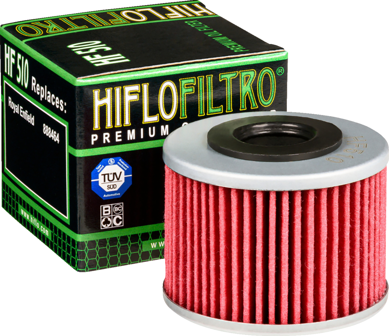 HIFLOFILTRO Oil Filter - Red/Silver HF510