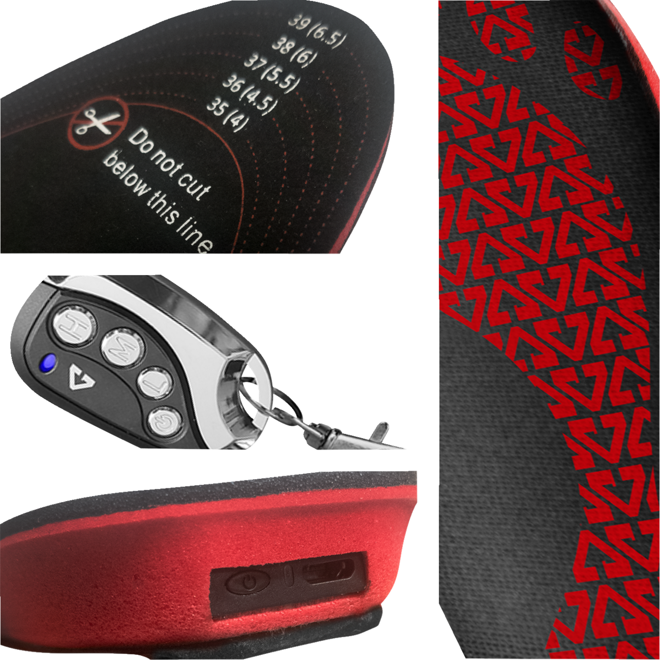GERBING HEATED CLOTHING 3V Rechargeable Heated Insoles with Remote - Large/XL GER-INS-3V-L-XL