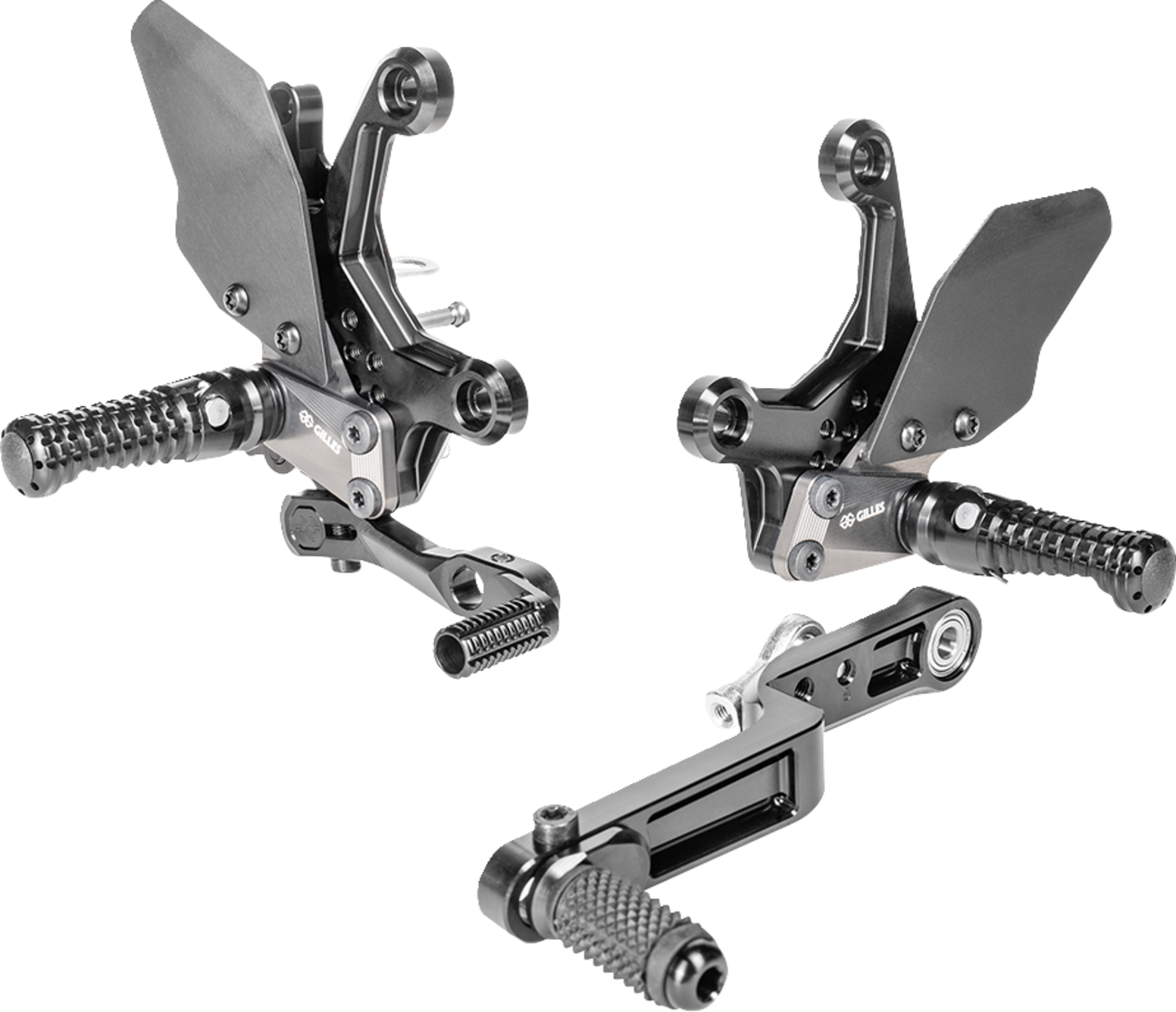 GILLES TOOLING Adjustable Rearset - AS31GT - Black - Suzuki AS31-S03-B