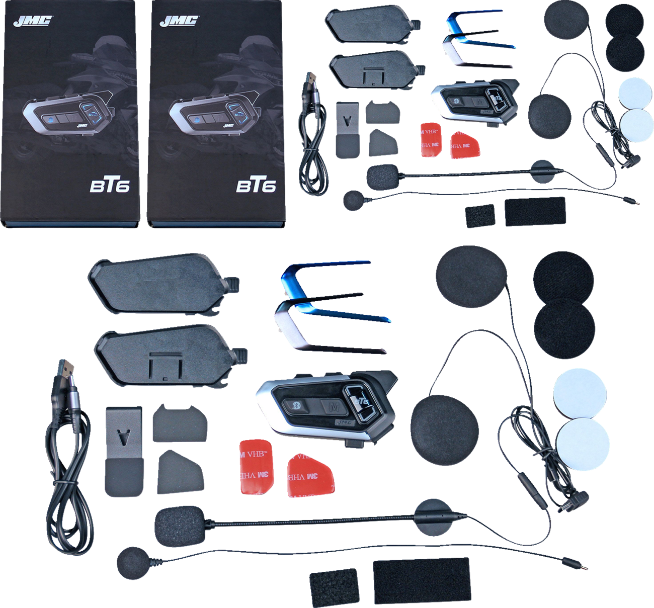 J & M Headset - Bluetooth™ - Universal - Dual Pack HS-BT6-UNV-D