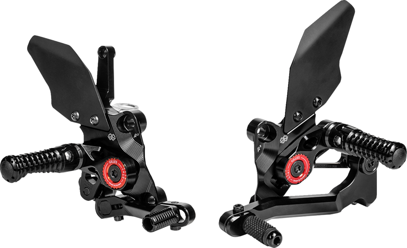 GILLES TOOLING MUE2 Rearset - Black - Suzuki MUE2-S03-B