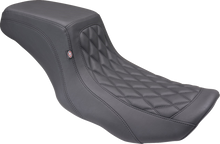MUSTANG One Piece 2-Up Squareback Seat - Double Diamond - Smooth - FLH/FLT '23-'25 88416