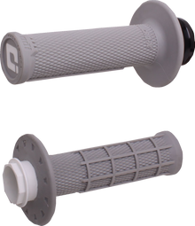 ODI Micro-X Half-Waffle v2 Lock-On Grips - Gray/Silver H36MXG