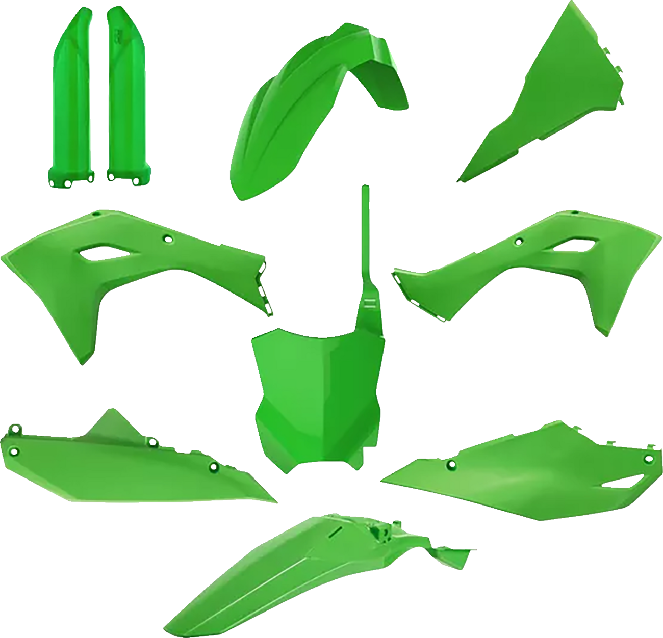 POLISPORT Body Kit - With Fork Guards - OEM Green - Kawasaki - KX 450 F 91361