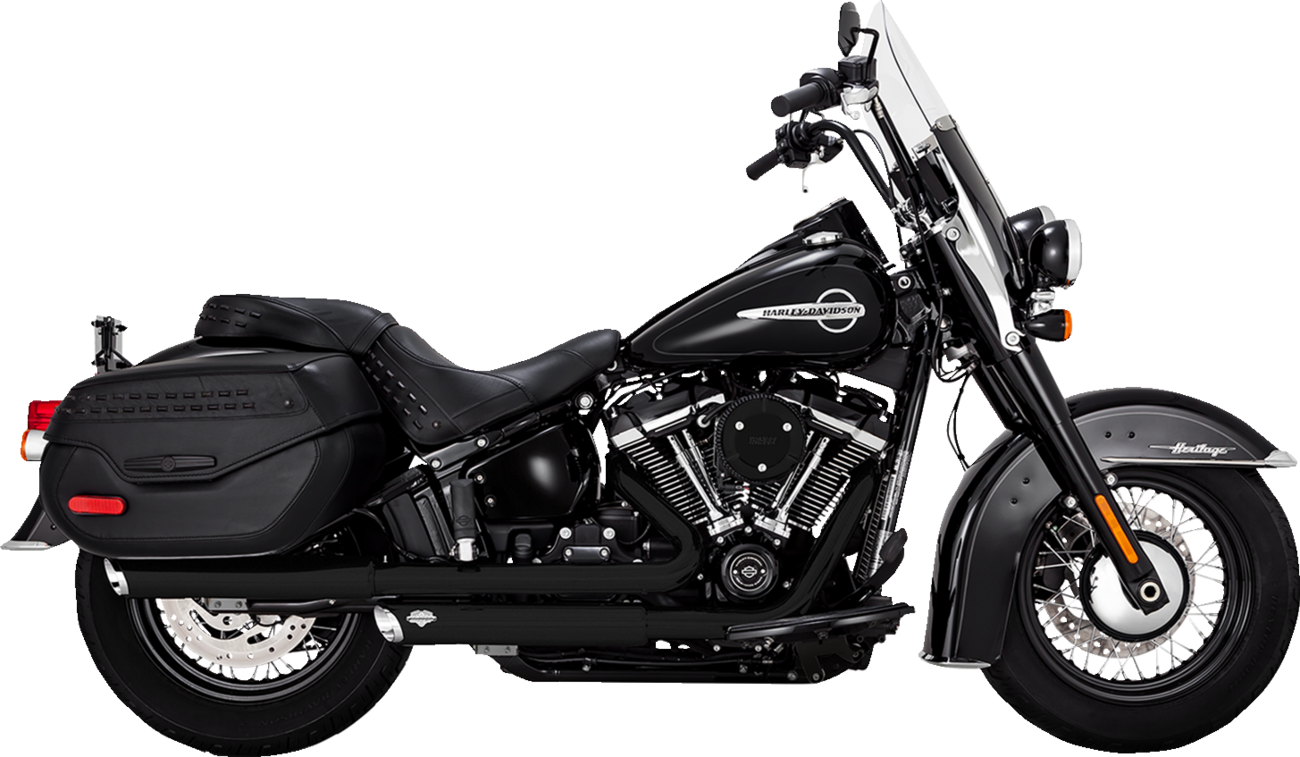 VANCE & HINES Twin Slash Slip-On Mufflers - PCX™ - Black 46379