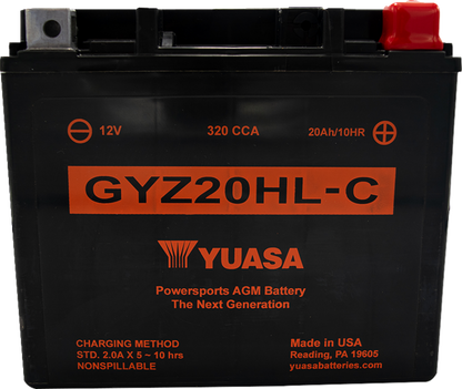 YUASA AGM Battery - GYZ20HL-C YUAM720GHC