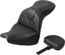 SADDLEMEN RoadSofa™ Seat - with Backrest - Black Stitch - FXBR/S '18-'20 818-31-187BR