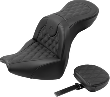 SADDLEMEN Roadsofa™ Seat - with Backrest - Lattice Stitch - FXBR/S '18-'20 818-31-182BR