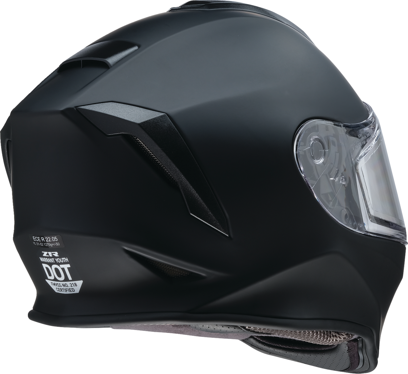 Z1R Youth Warrant 2.0 Snow Helmet - Flat Black - Medium 0122-0145